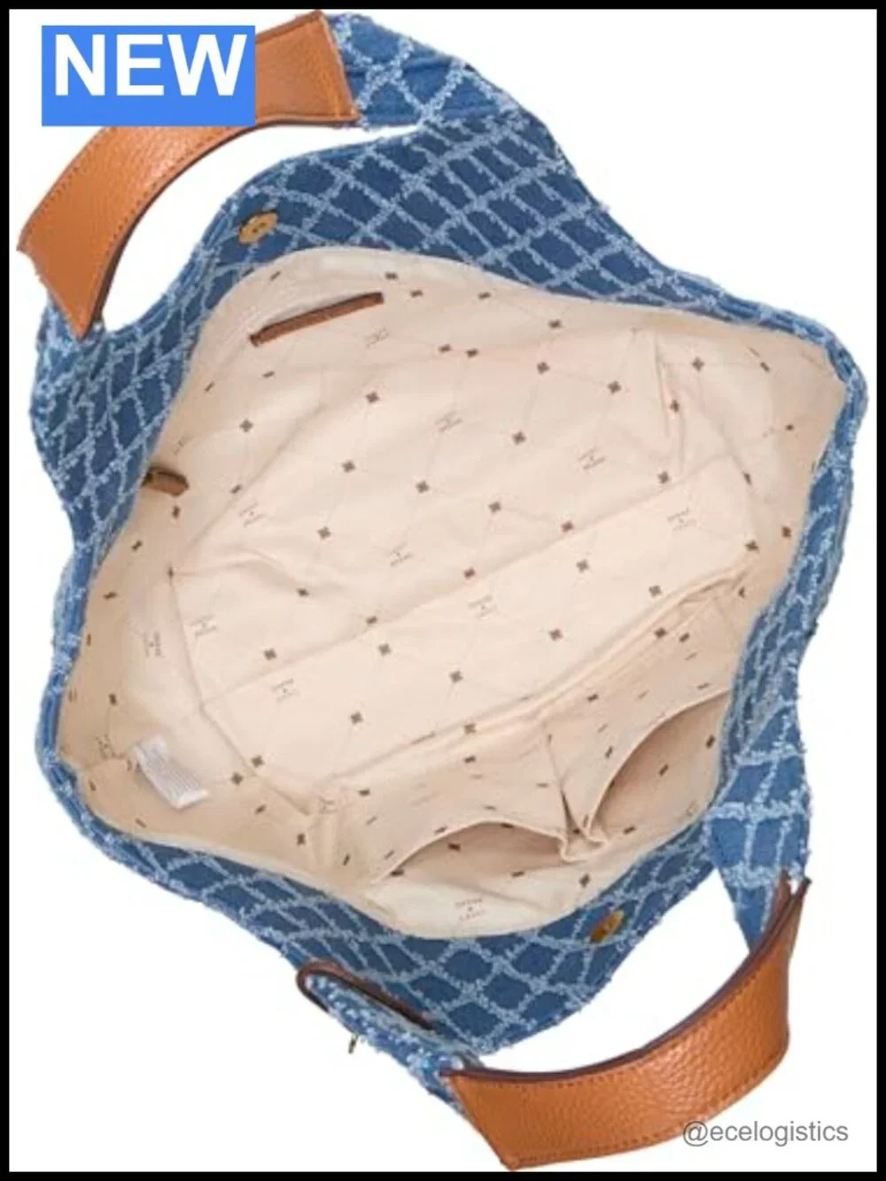 Floral Tote Bag Cotton Shoulder Bag with Magnetic Closure
